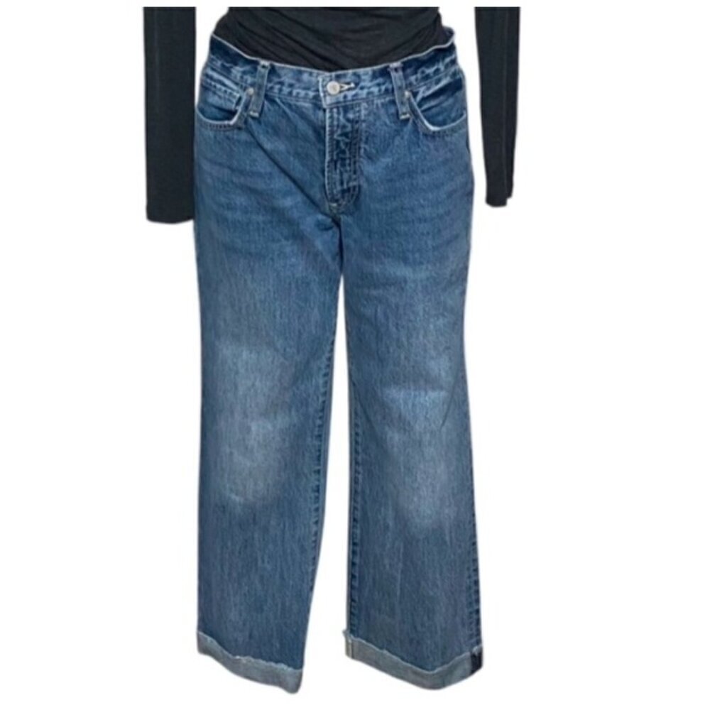 Pilcro and the Letterpress Relaxed Sraight Leg Jeans Blue Size 30
